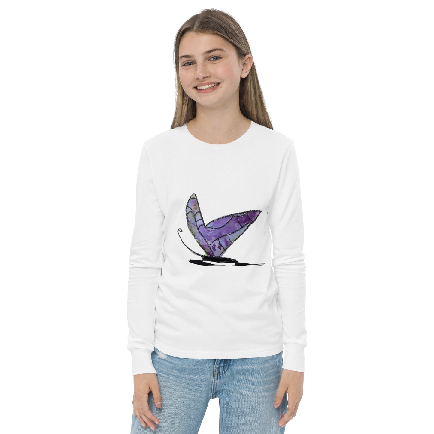 Fancy Butterfly  long sleeve tee design