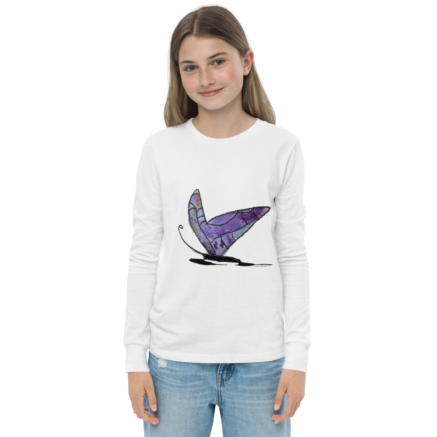 Fancy Butterfly  long sleeve tee design