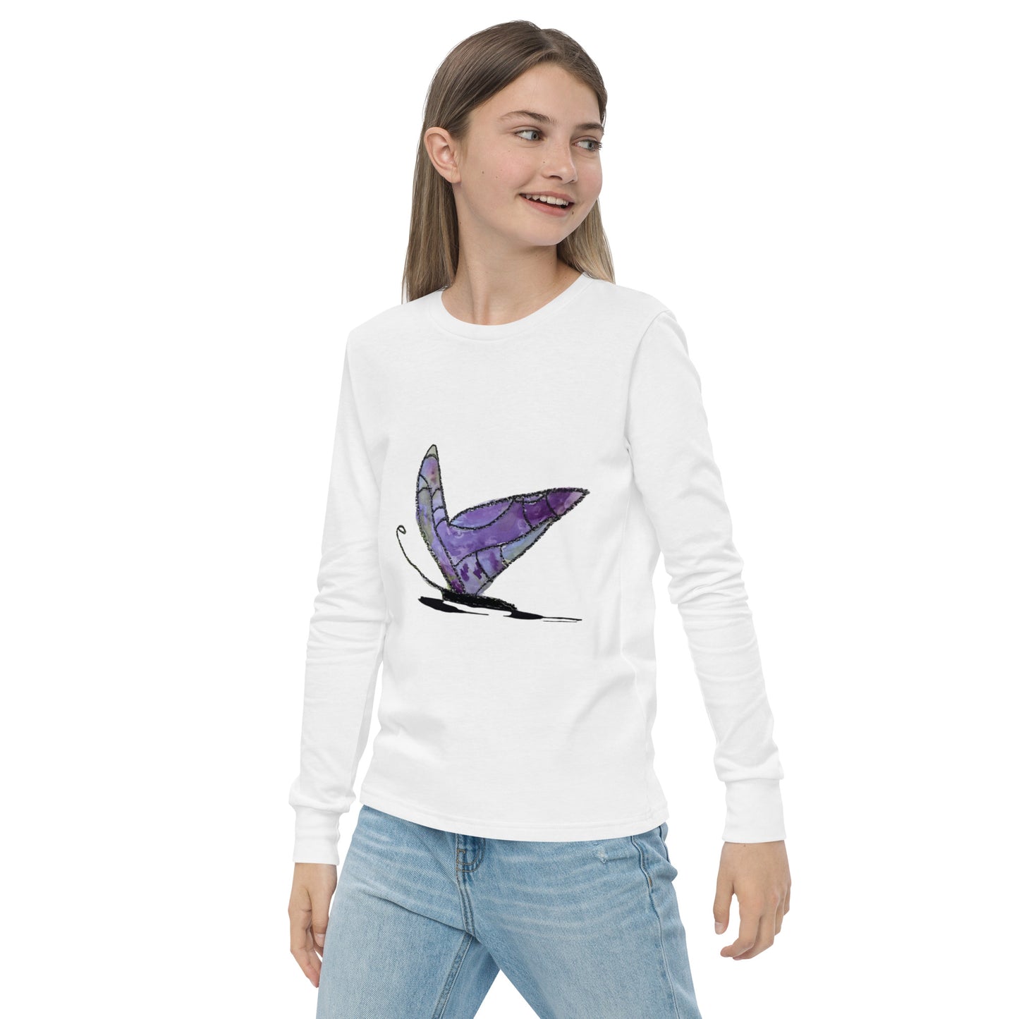 Fancy Butterfly  long sleeve tee design